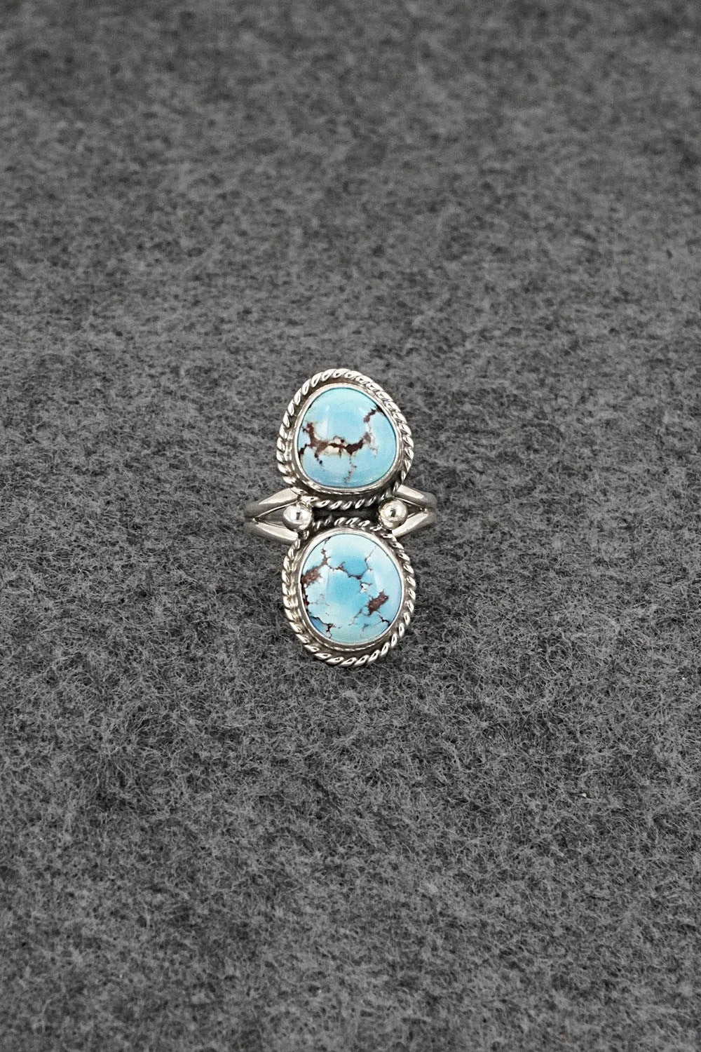 Turquoise & Sterling Silver Ring - Eugene Gruber - Size 5