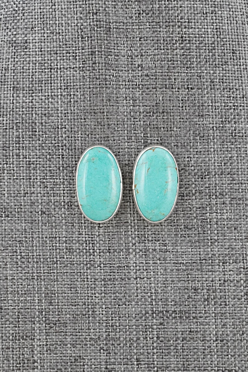 Turquoise & Sterling Silver Earrings - Eugene Gruber