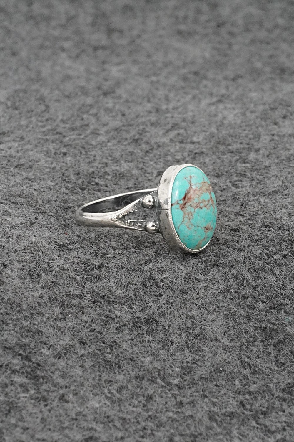 Turquoise and Sterling Silver Ring - Jerryson Henio - Size 9.5