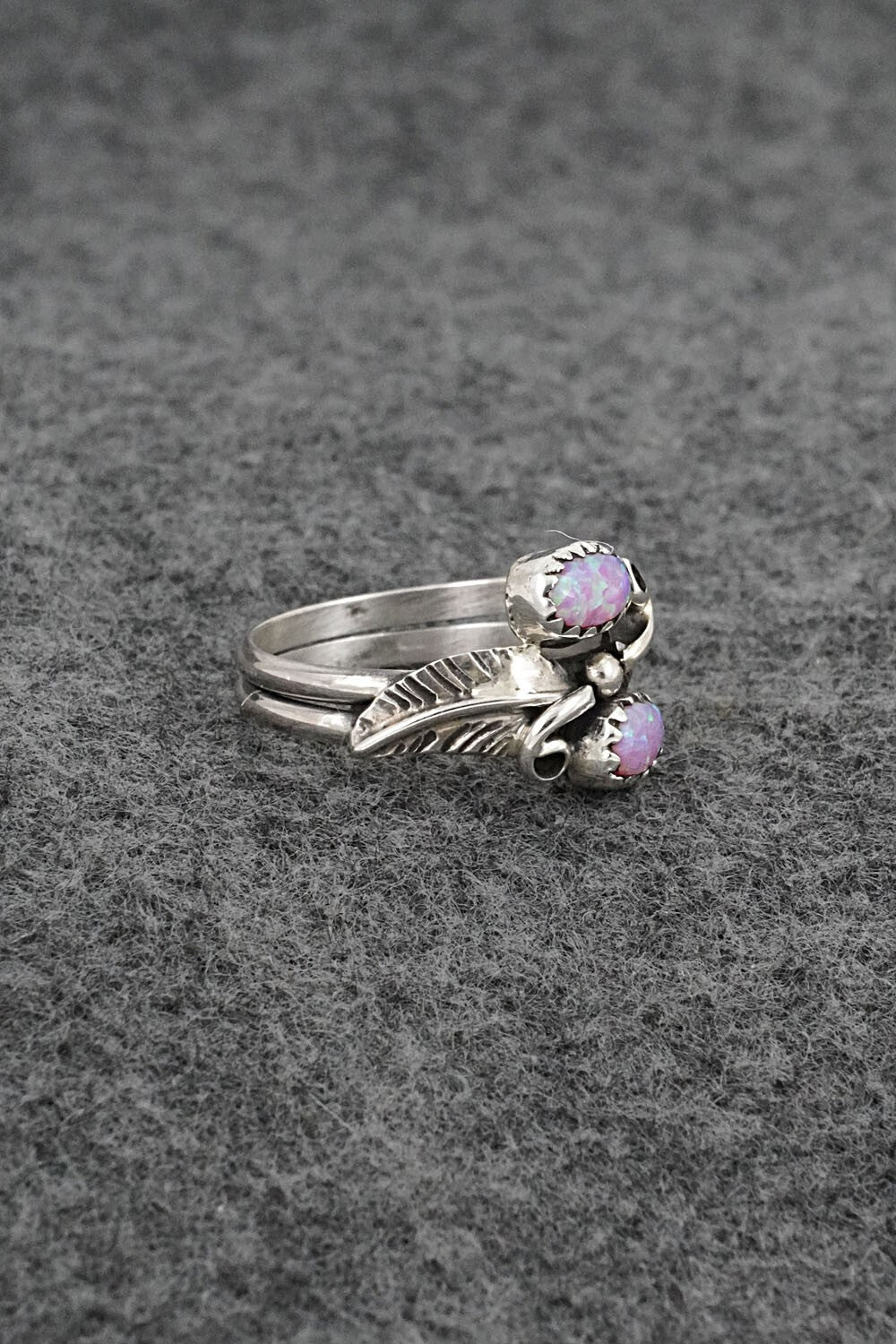 Opalite & Sterling Silver Ring - Harry B. Yazzie - Size 7.75