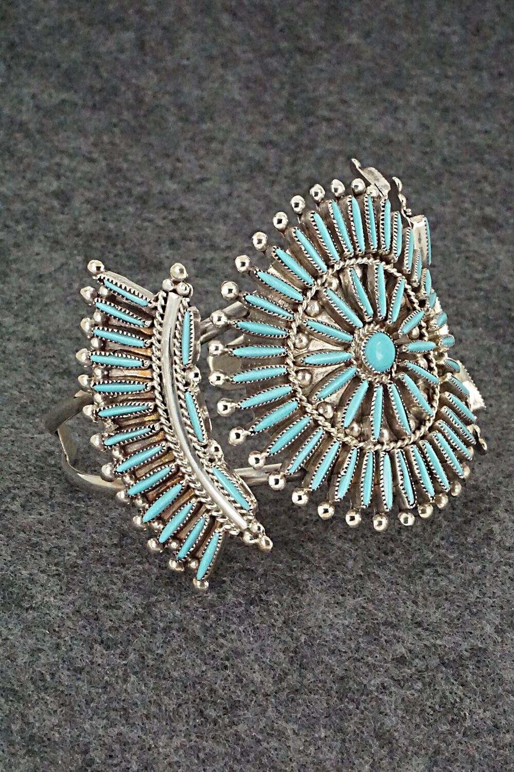 Turquoise & Sterling Silver Bracelet - Lance & Cordelia Waatsa