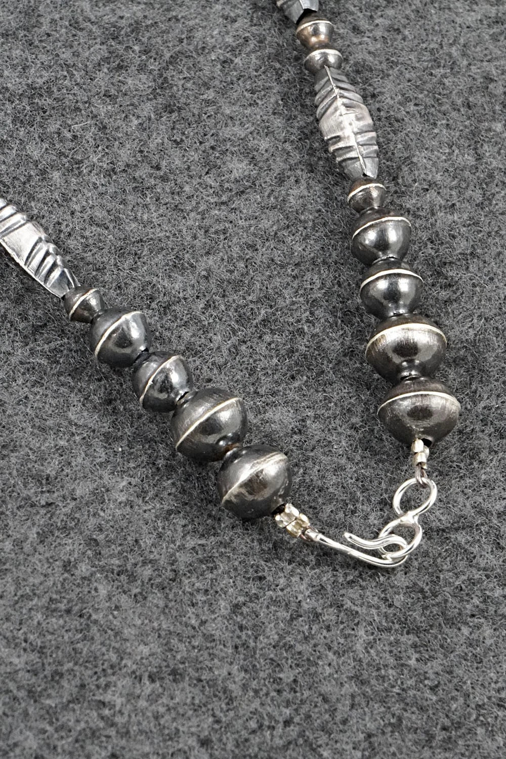 Sterling Silver Navajo Pearl Necklace 18" - Vintage