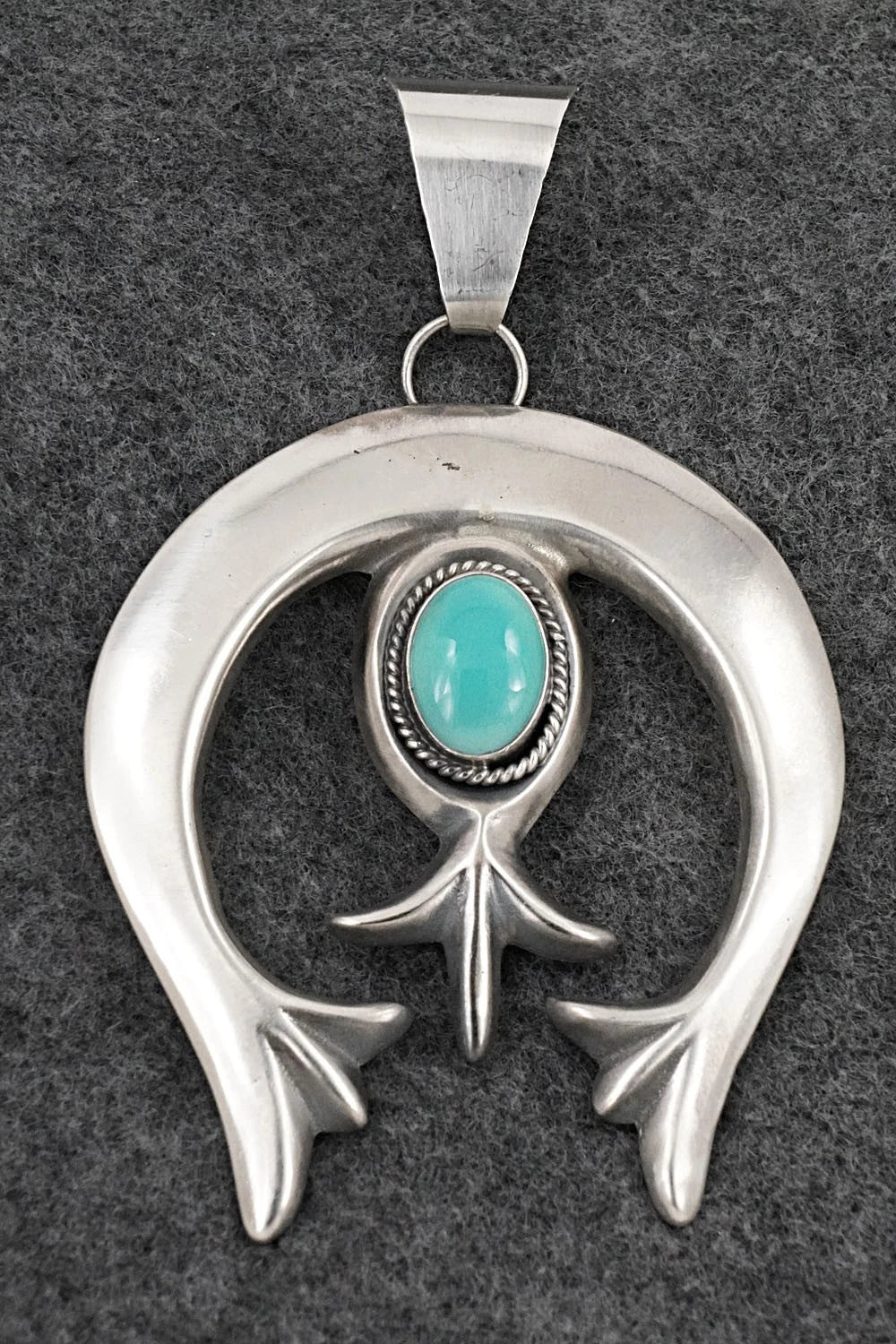 Turquoise & Sterling Silver Pendant - Eugene Gruber