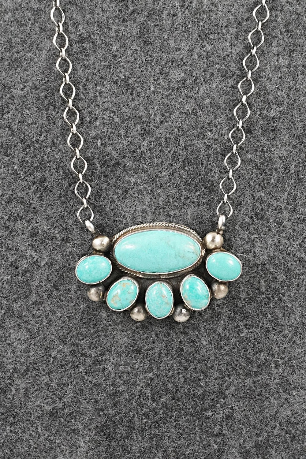 Turquoise & Sterling Silver Necklace - Kathleen Livingston