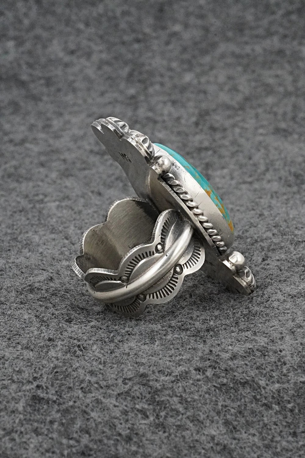 Turquoise & Sterling Silver Ring - Michael Calladitto - Size 7.5