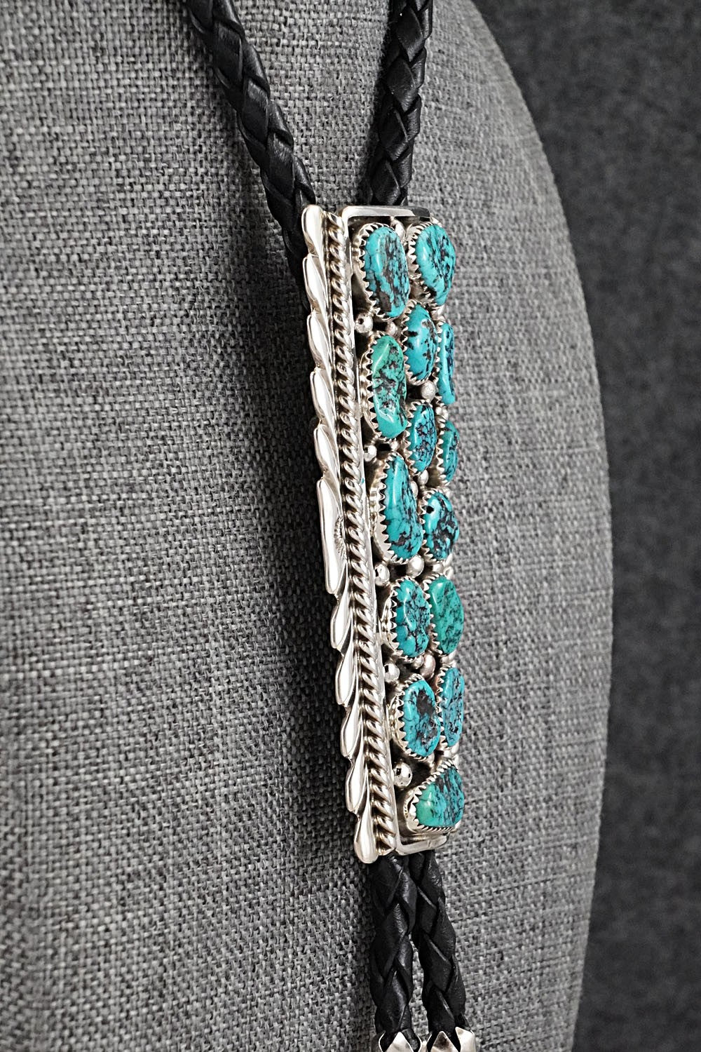 Turquoise & Sterling Silver Bolo Tie - Martin Muskett
