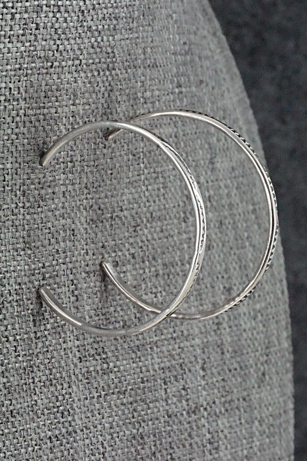 Sterling Silver Hoop Earrings - Elaine Tahe