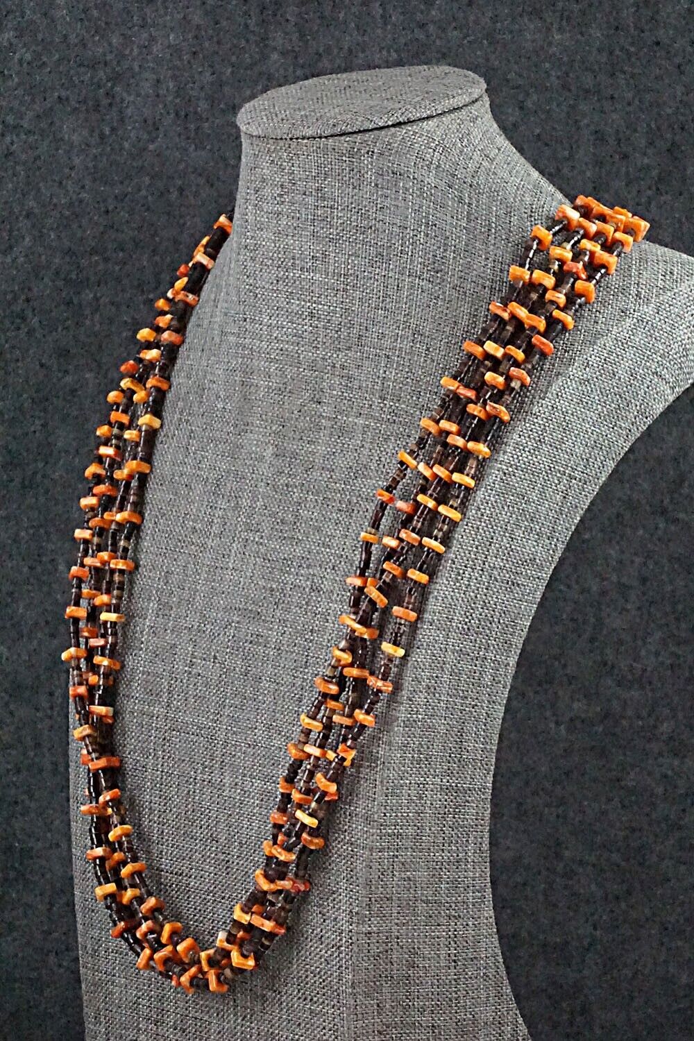 Shell, Spiny Oyster and Sterling Silver Necklace - Irene Lavato