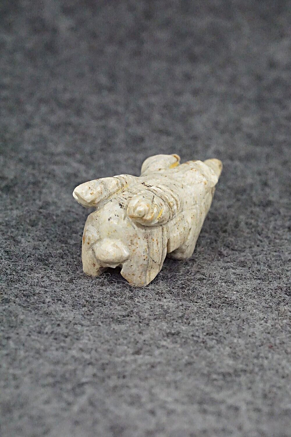 Pig With Wings Zuni Fetish Carving - Stanton Hanaweeka