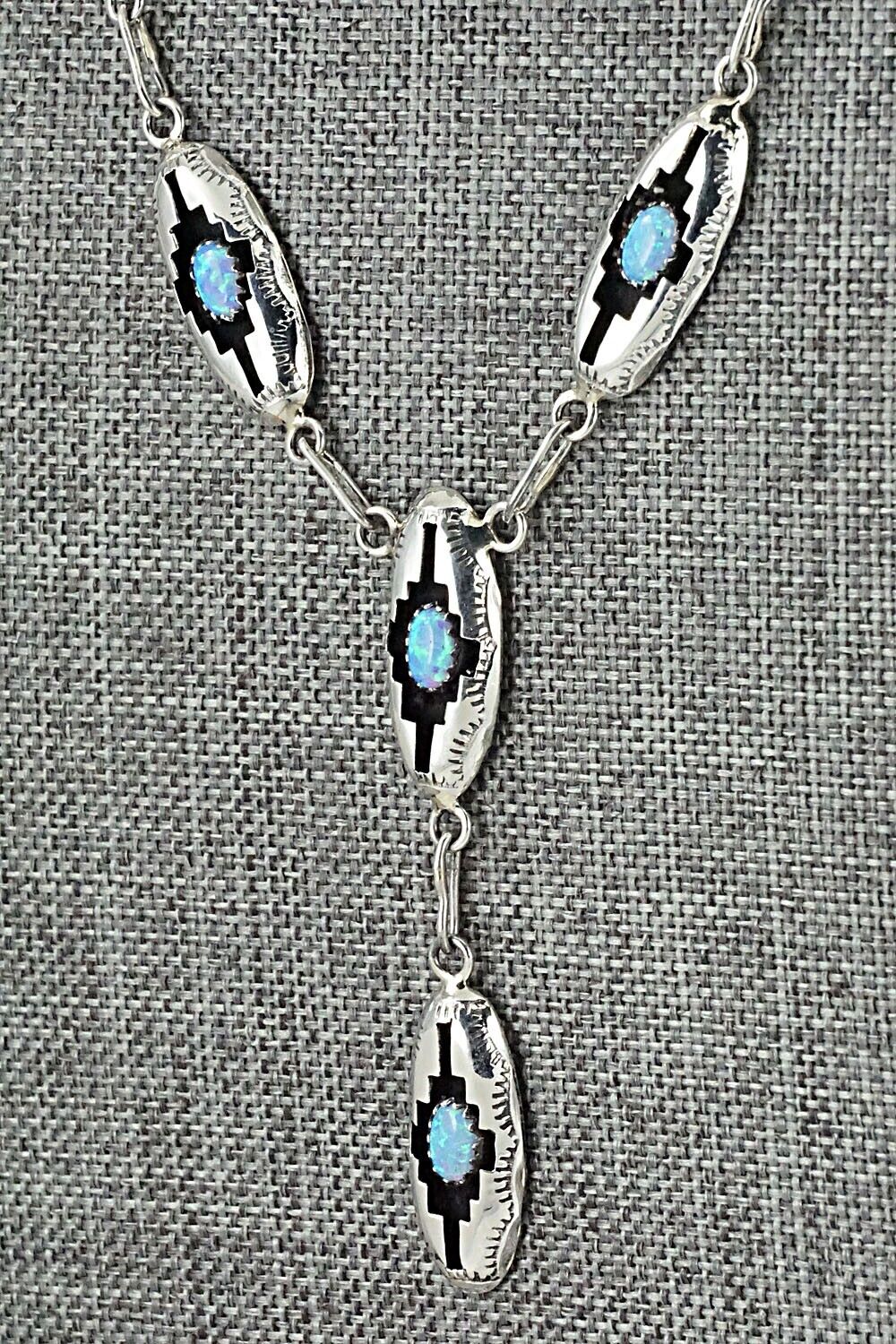 Opalite & Sterling Silver Necklace and Earrings Set - Felix Perry
