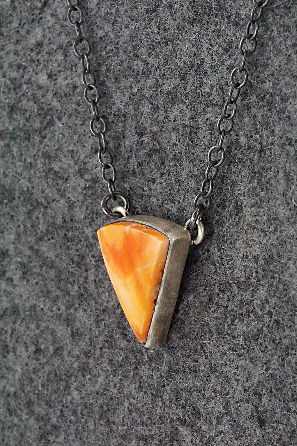 Spiny Oyster & Sterling Silver Necklace - Bernyse Chavez