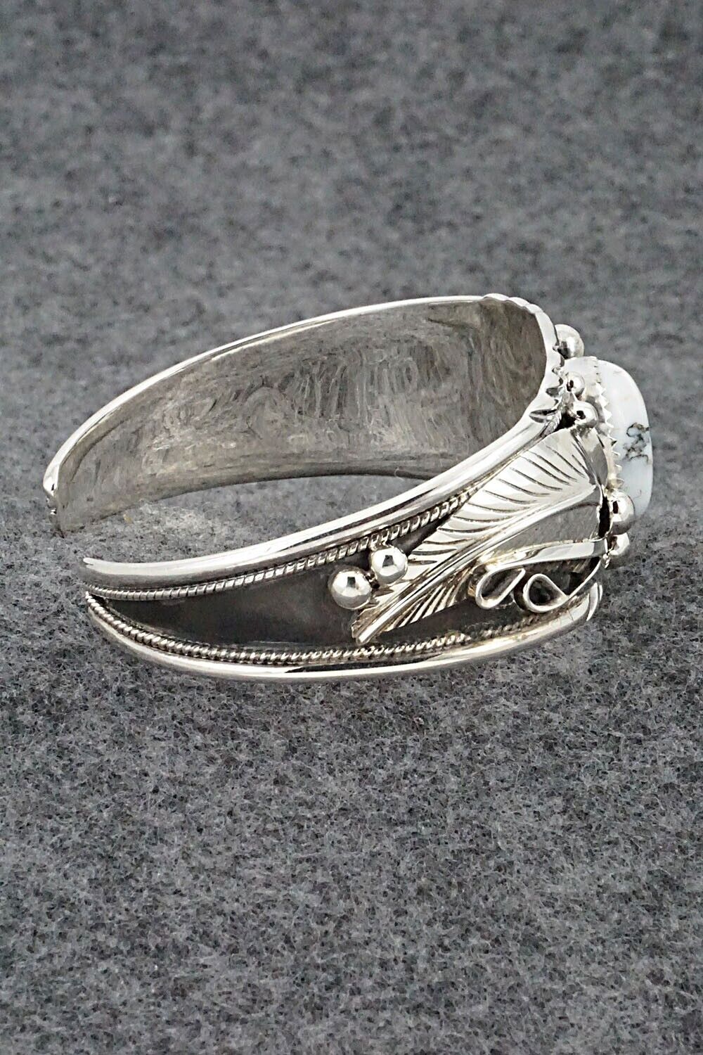 White Buffalo & Sterling Silver Bracelet - Davey Morgan