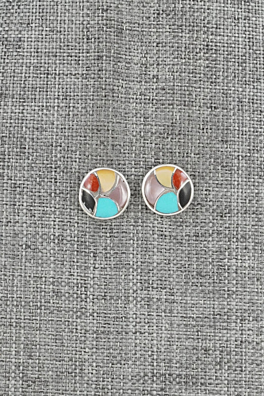 Multi-Stone & Sterling Silver Earrings - Orena Leekya