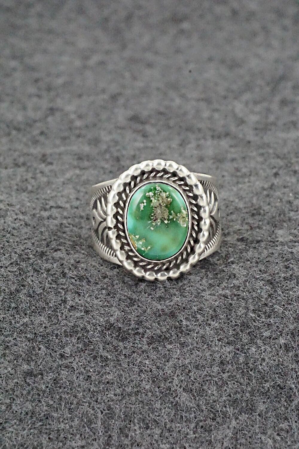 Turquoise & Sterling Silver Ring - Samuel Yellowhair - Size 8.5