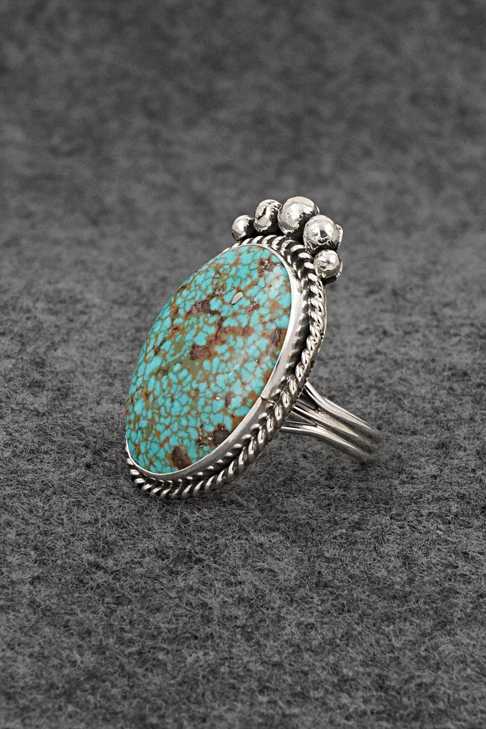 Turquoise & Sterling Silver Ring - Rena Begay - Size 8
