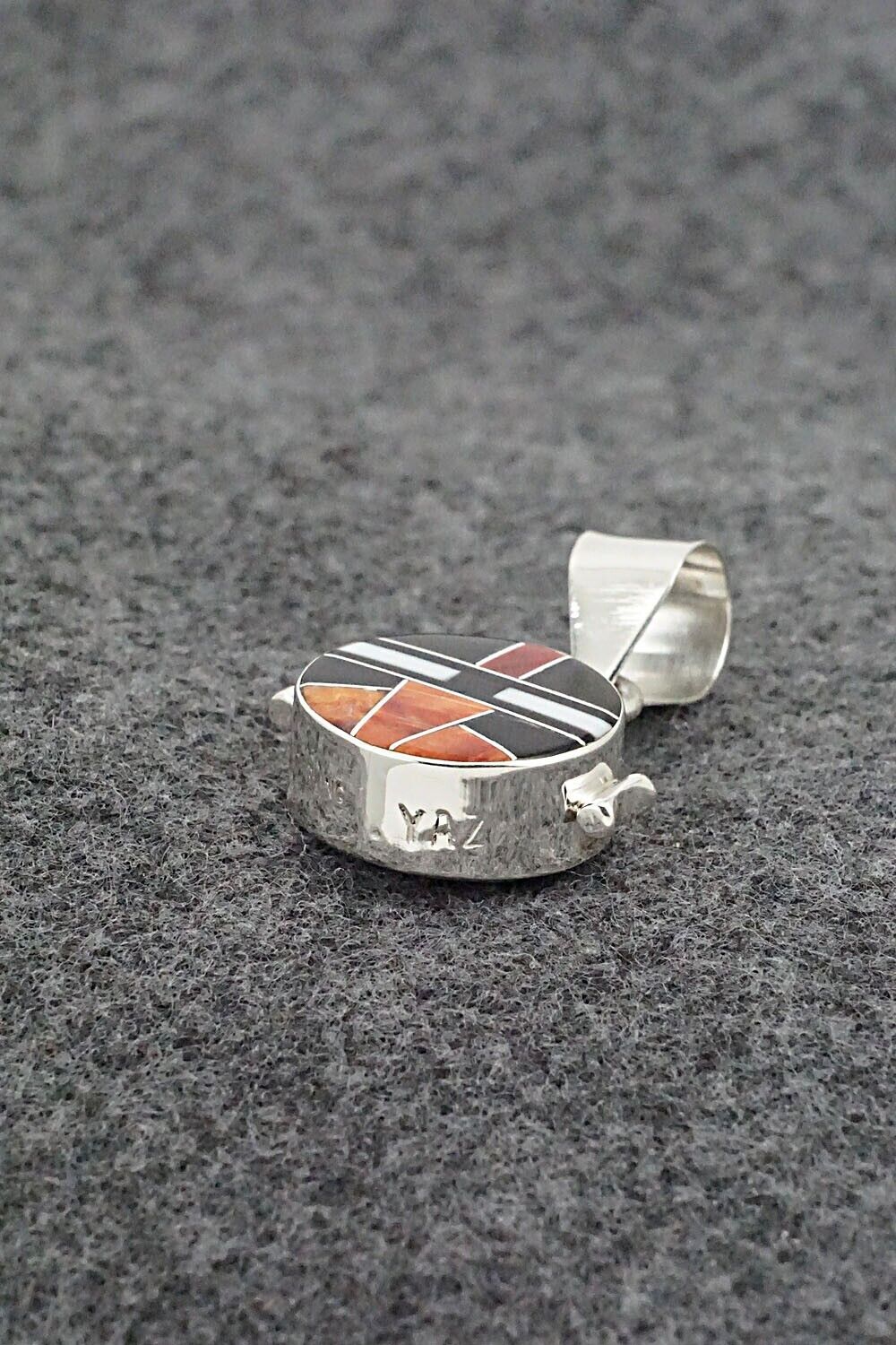 Multi-Stone & Sterling Silver Double-Sided Pendant - Edison Yazzie