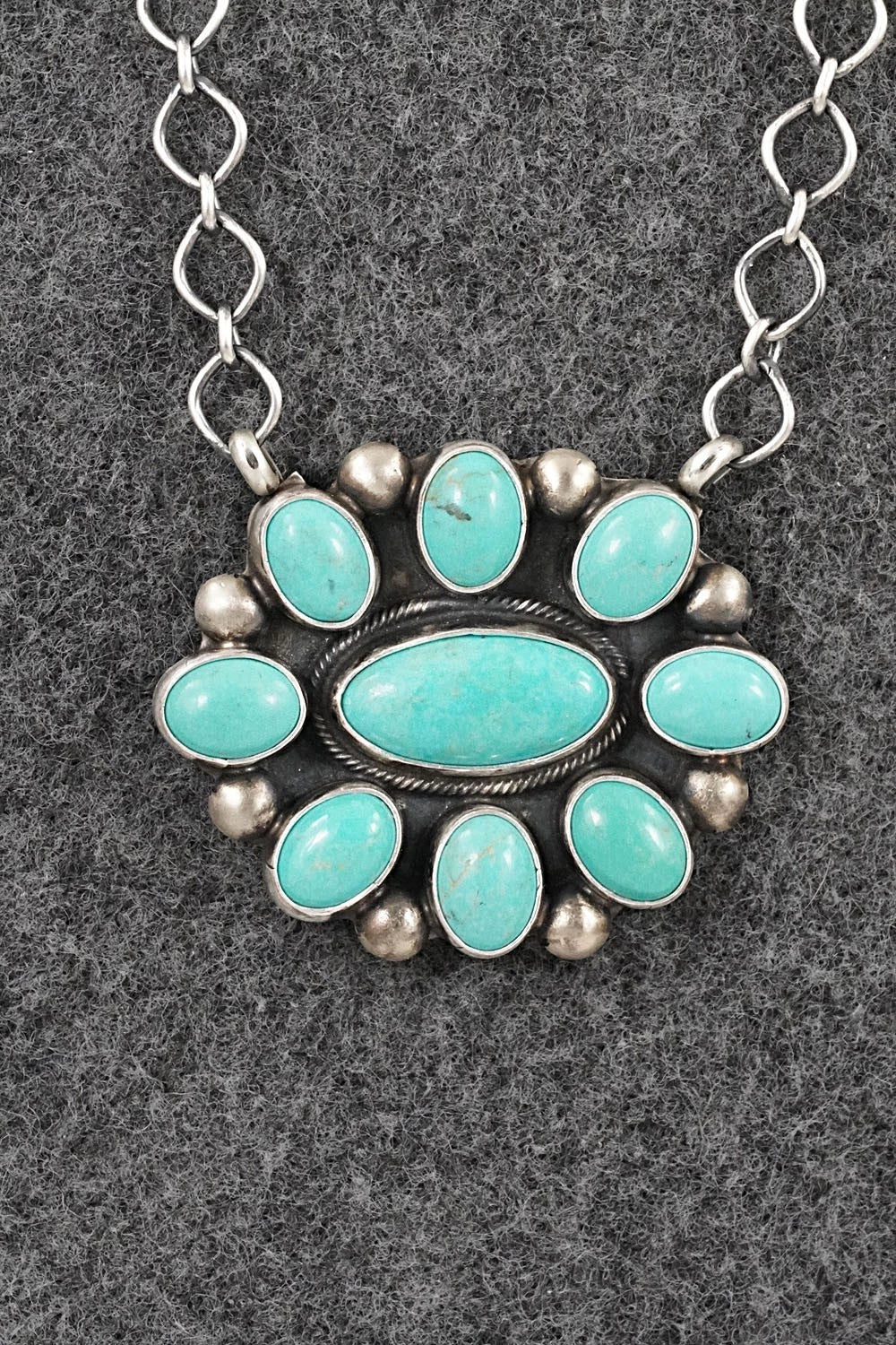 Turquoise & Sterling Silver Necklace - Kathleen Livingston