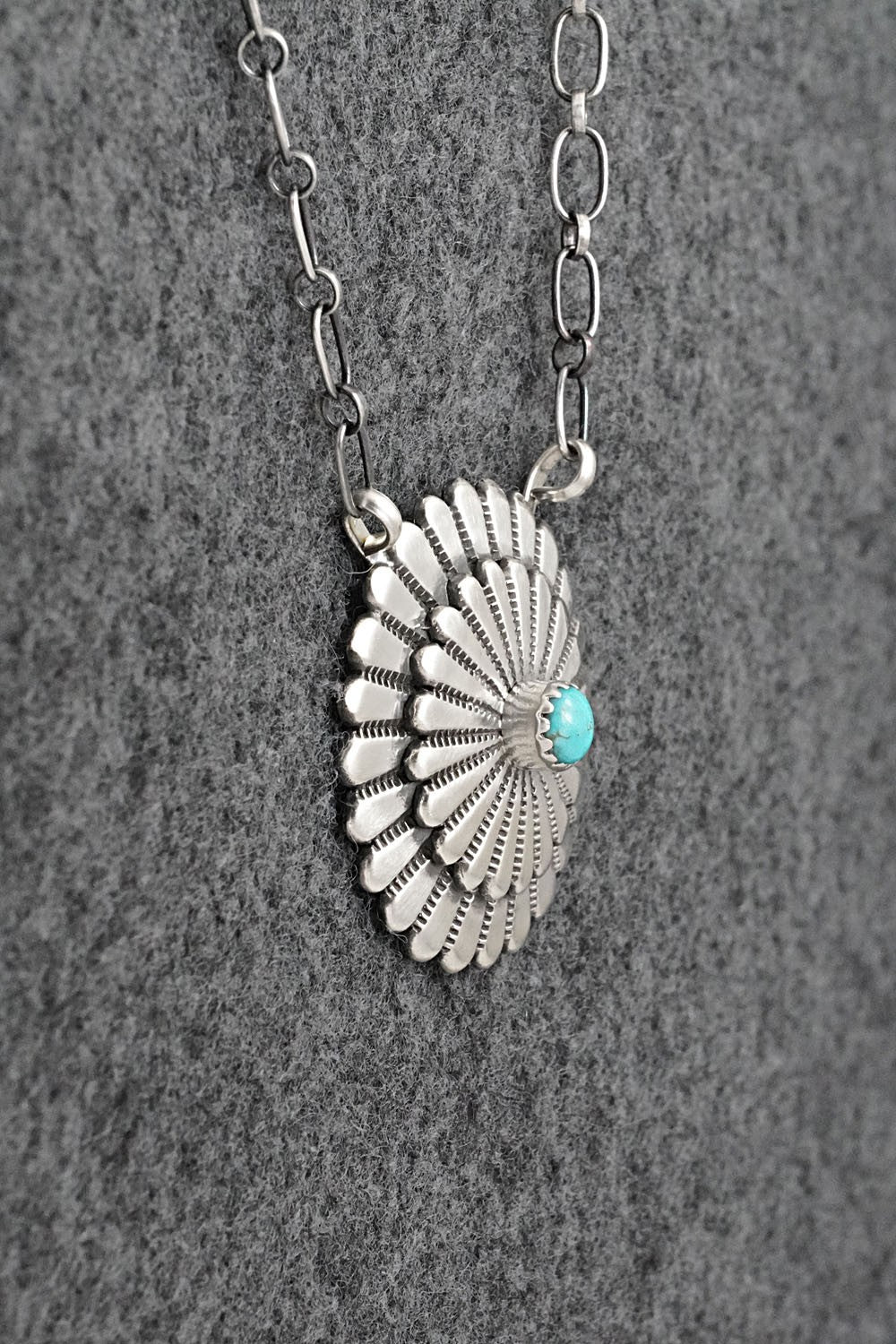 Turquoise & Sterling Silver Necklace - Sheldon Mariano