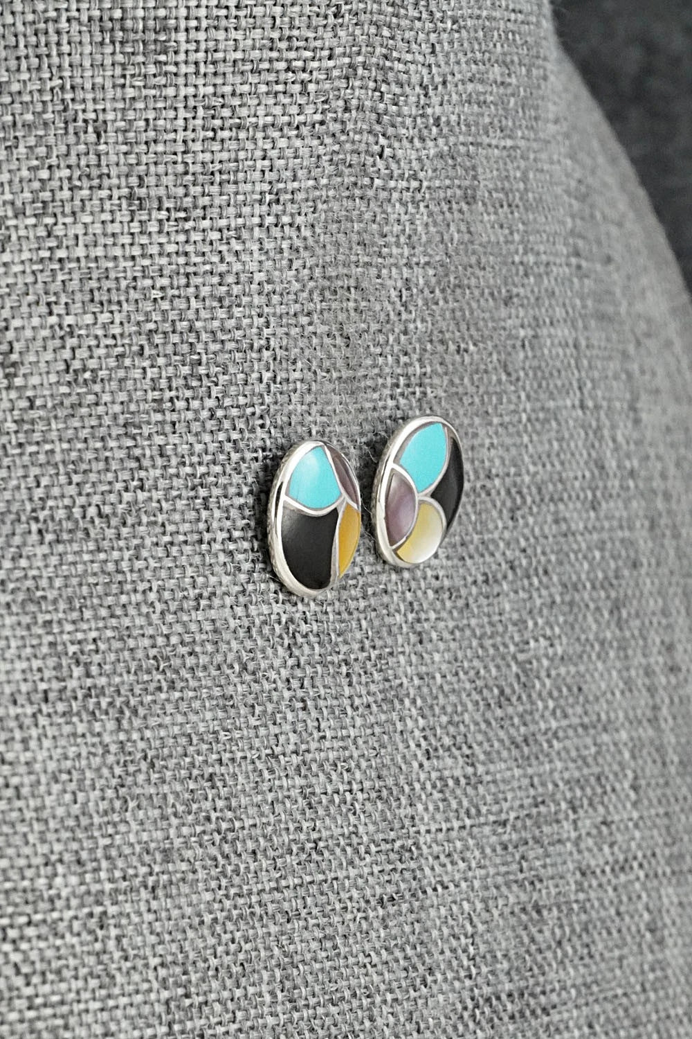 Multi-Stone & Sterling Silver Earrings - Orena Leekya