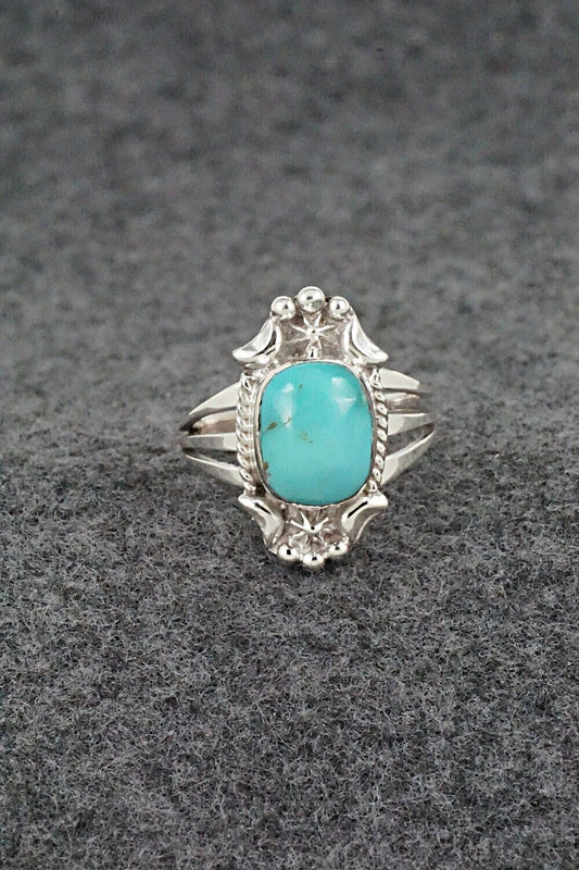 Turquoise & Sterling Silver Ring - Theresa Smith - Size 7