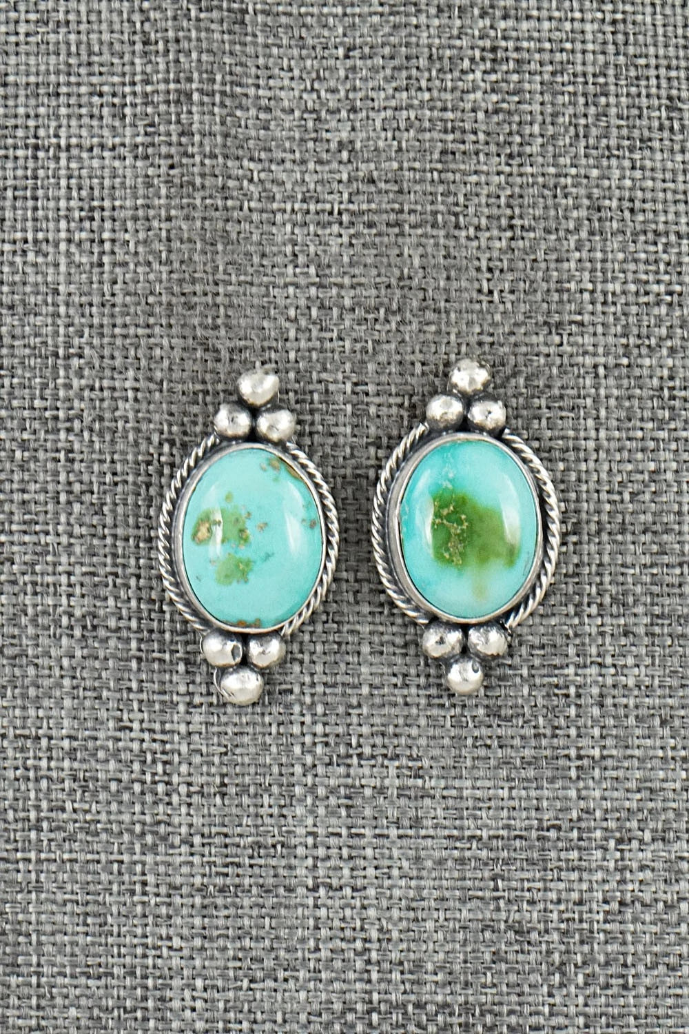 Turquoise & Sterling Silver Necklace and Earrings Set - Darrin Livingston