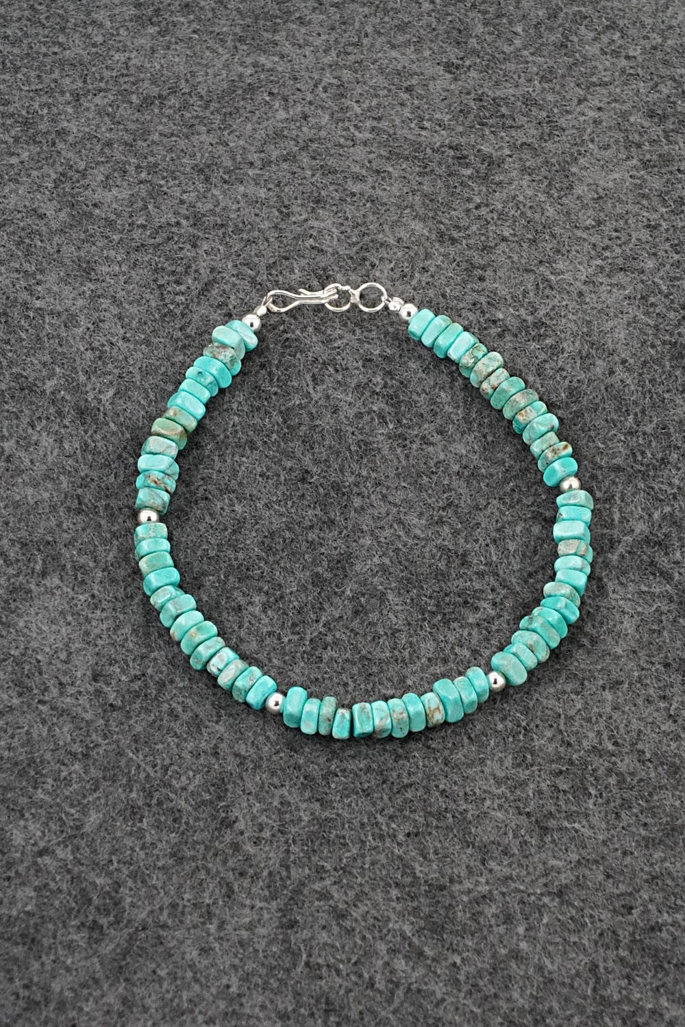 Turquoise & Sterling Silver Bracelet - Doreen Jake