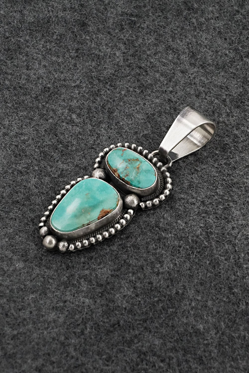 Turquoise & Sterling Silver Pendant - Darrin Livingston