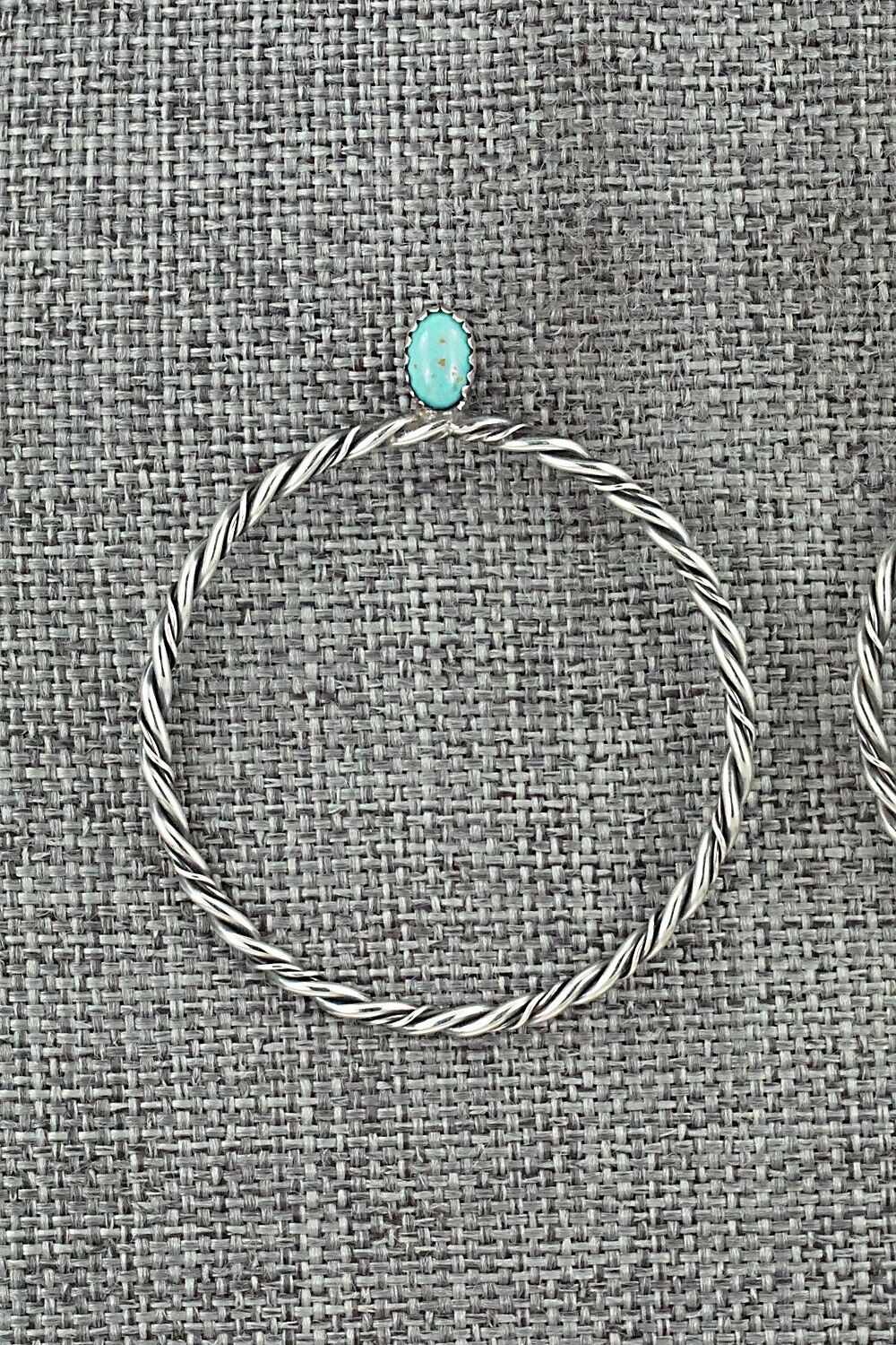 Turquoise & Sterling Silver Earrings - Nelson Leonard Jr.