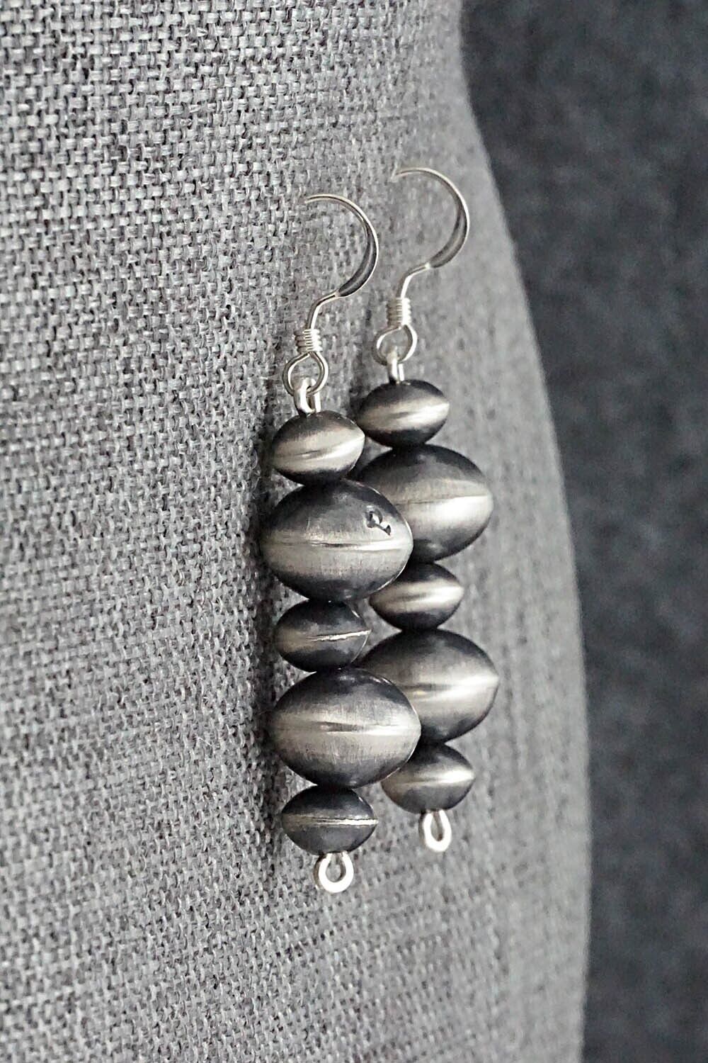 Sterling Silver Navajo Pearl Earrings - Preston Haley