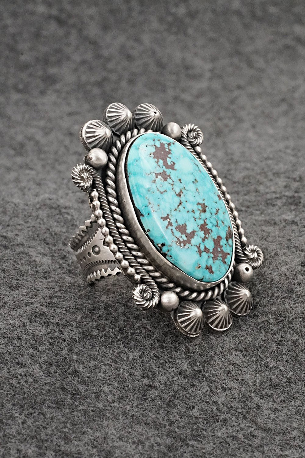Turquoise & Sterling Silver Ring - Michael Calladitto - Size 10