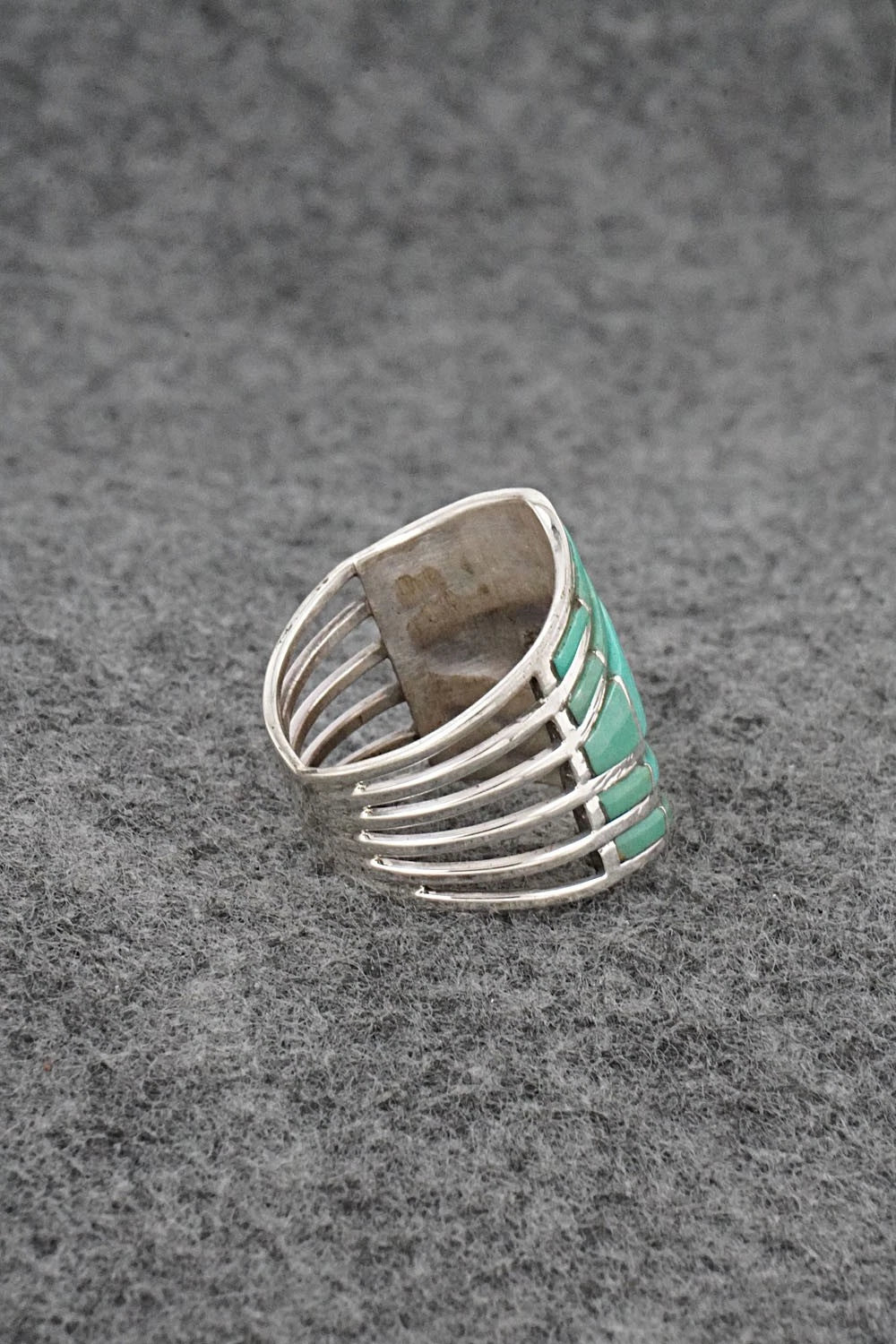 Turquoise & Sterling Silver Ring - Andrew Enrico - Size 7