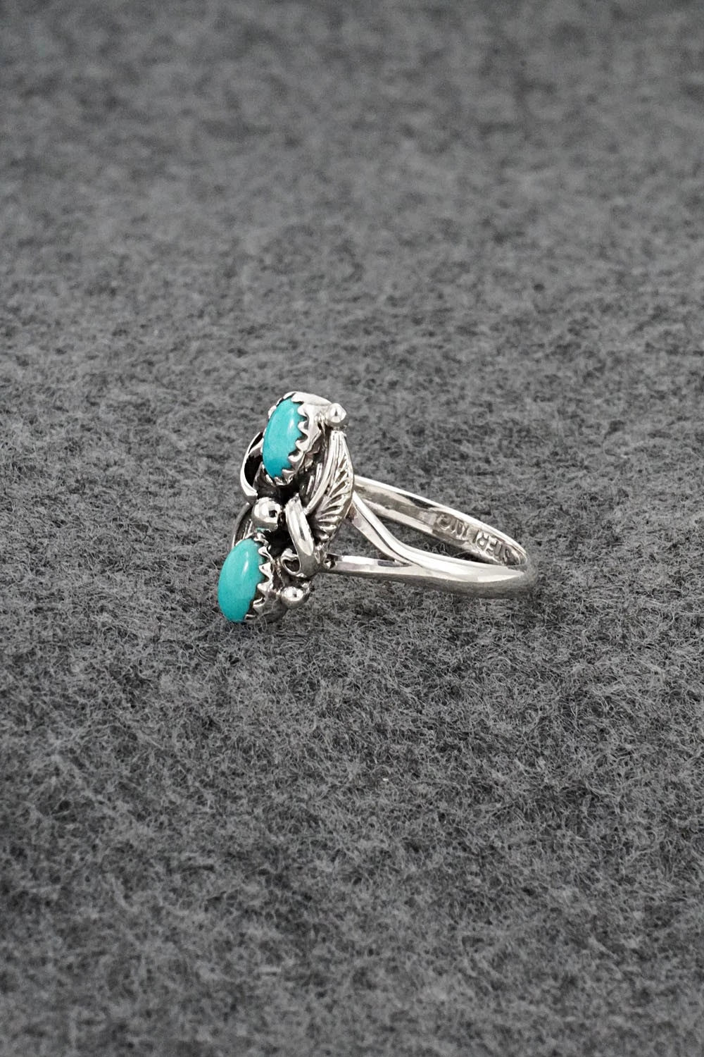 Turquoise and Sterling Silver Ring - Judy Largo - Size 7