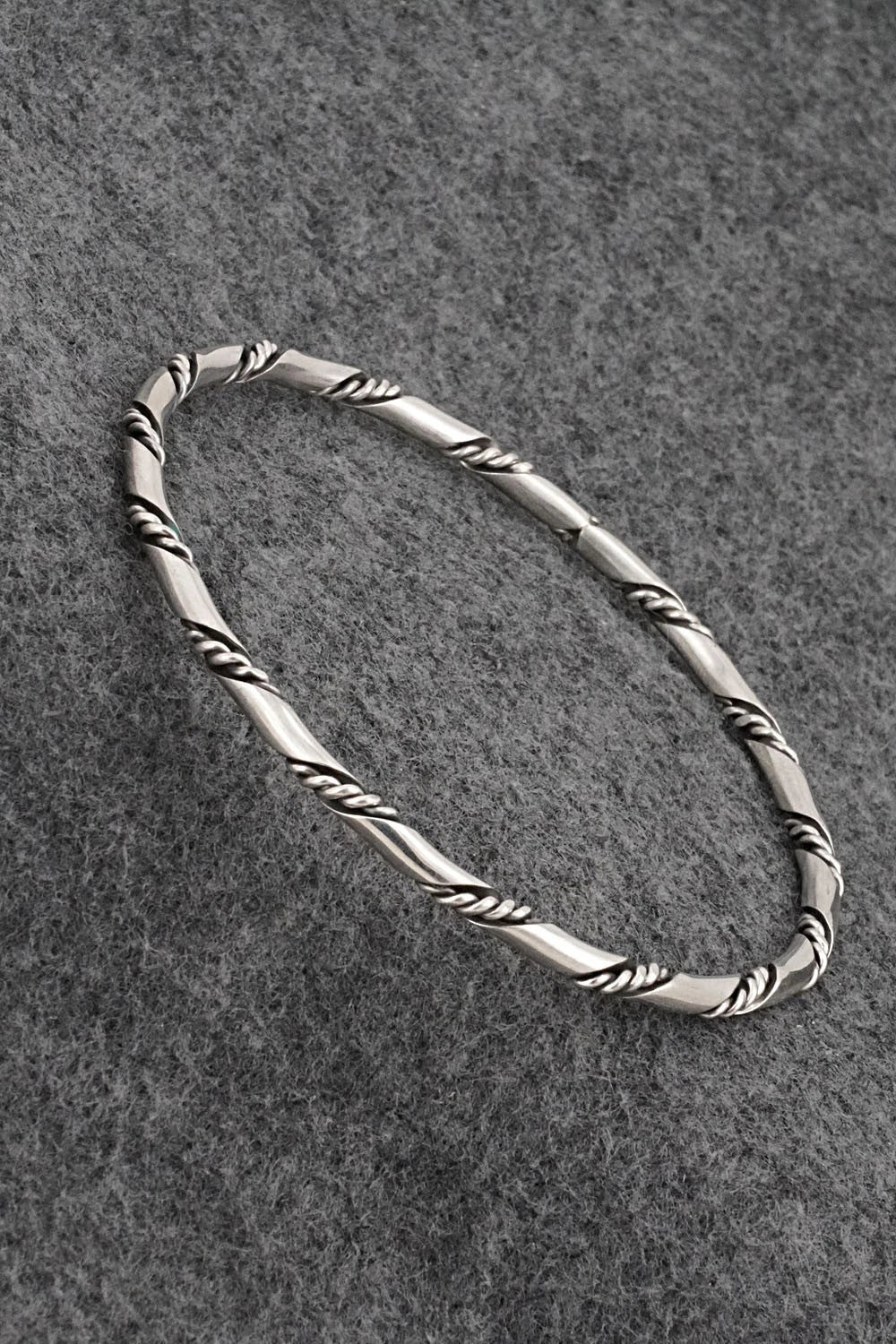 Sterling Silver Bangle Bracelet - Elaine Tahe