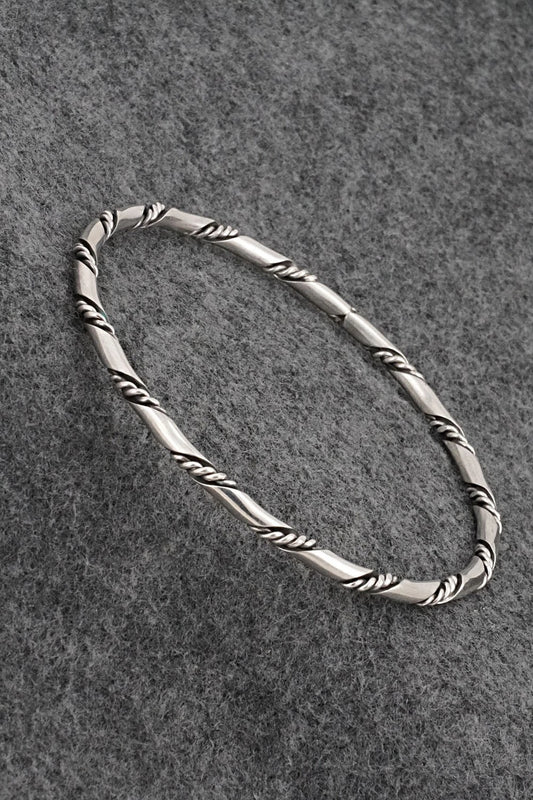 Sterling Silver Bangle Bracelet - Elaine Tahe