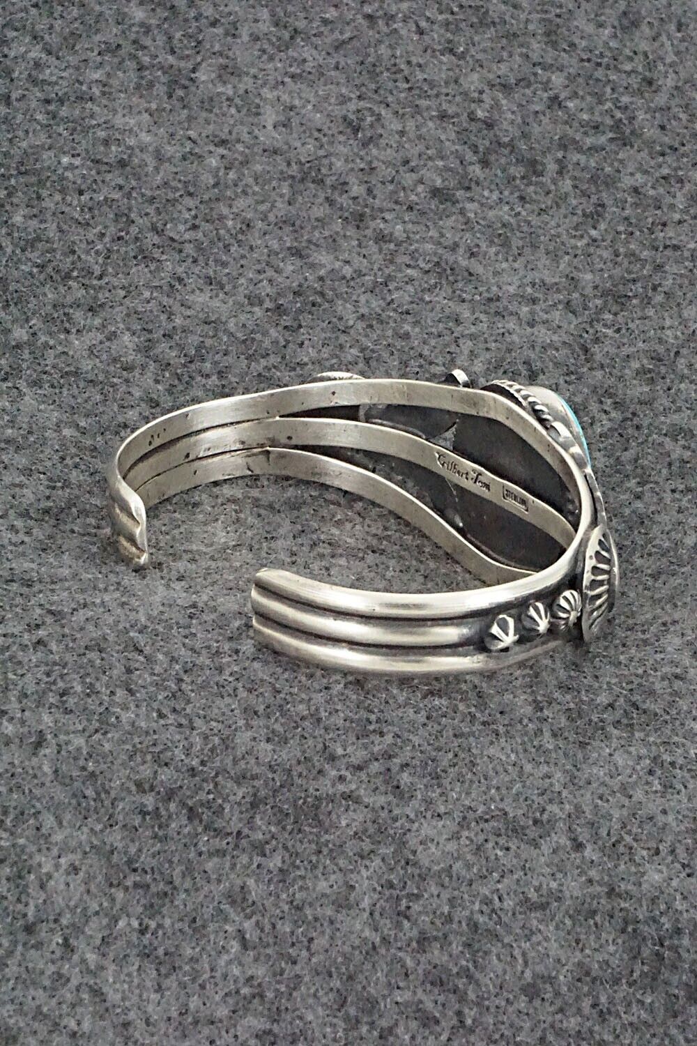Turquoise & Sterling Silver Bracelet - Gilbert Tom
