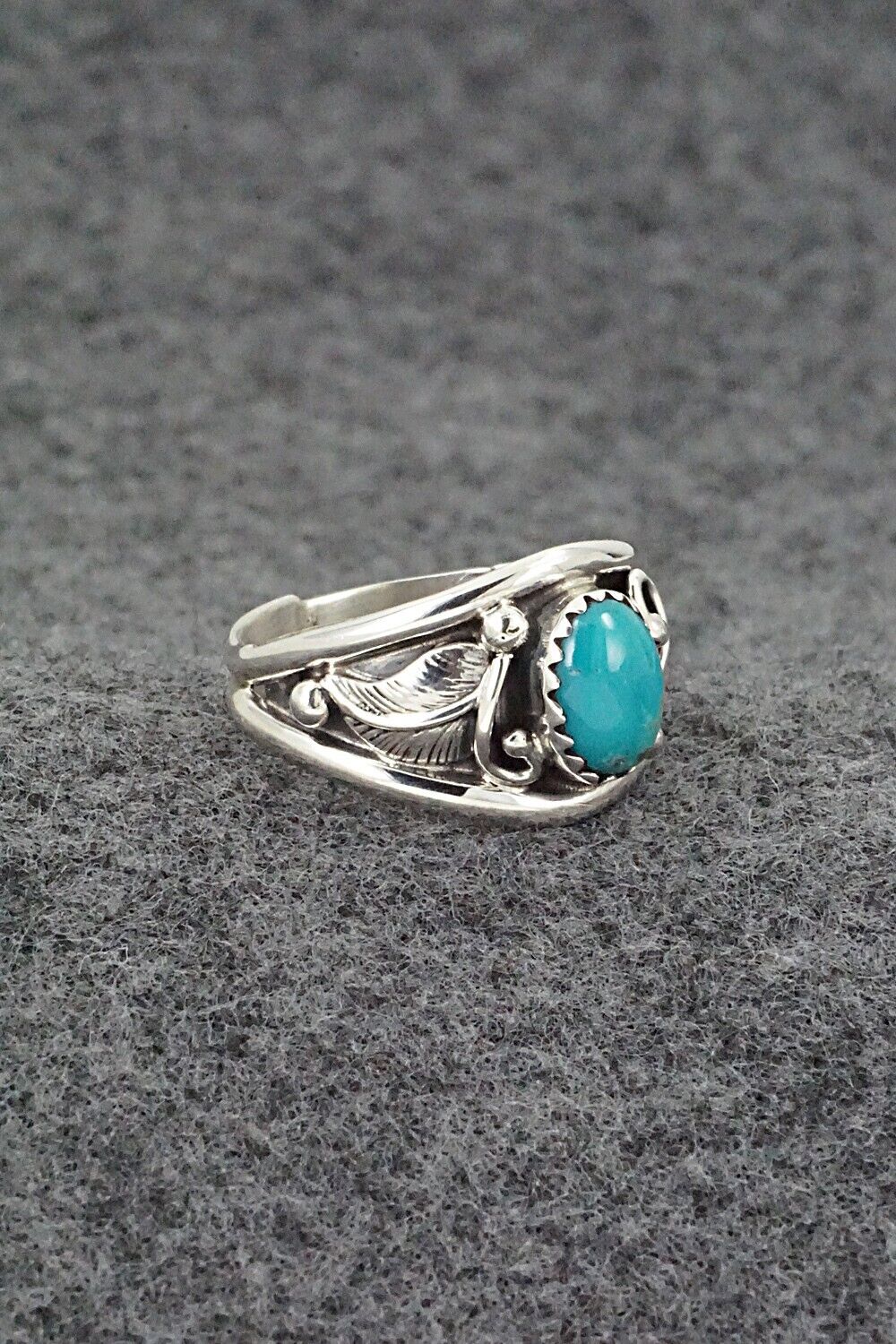 Turquoise & Sterling Silver Ring - Harris Largo - Size 6.5