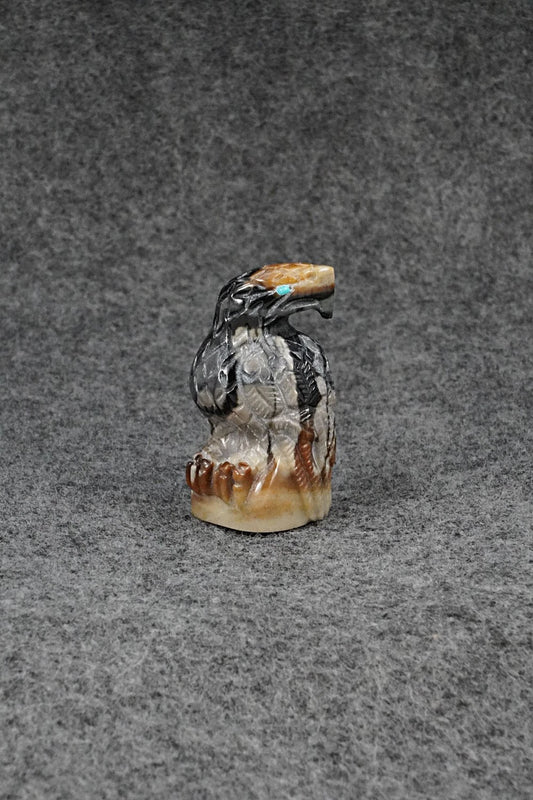 Eagle Zuni Fetish Carving - Randy Lucio