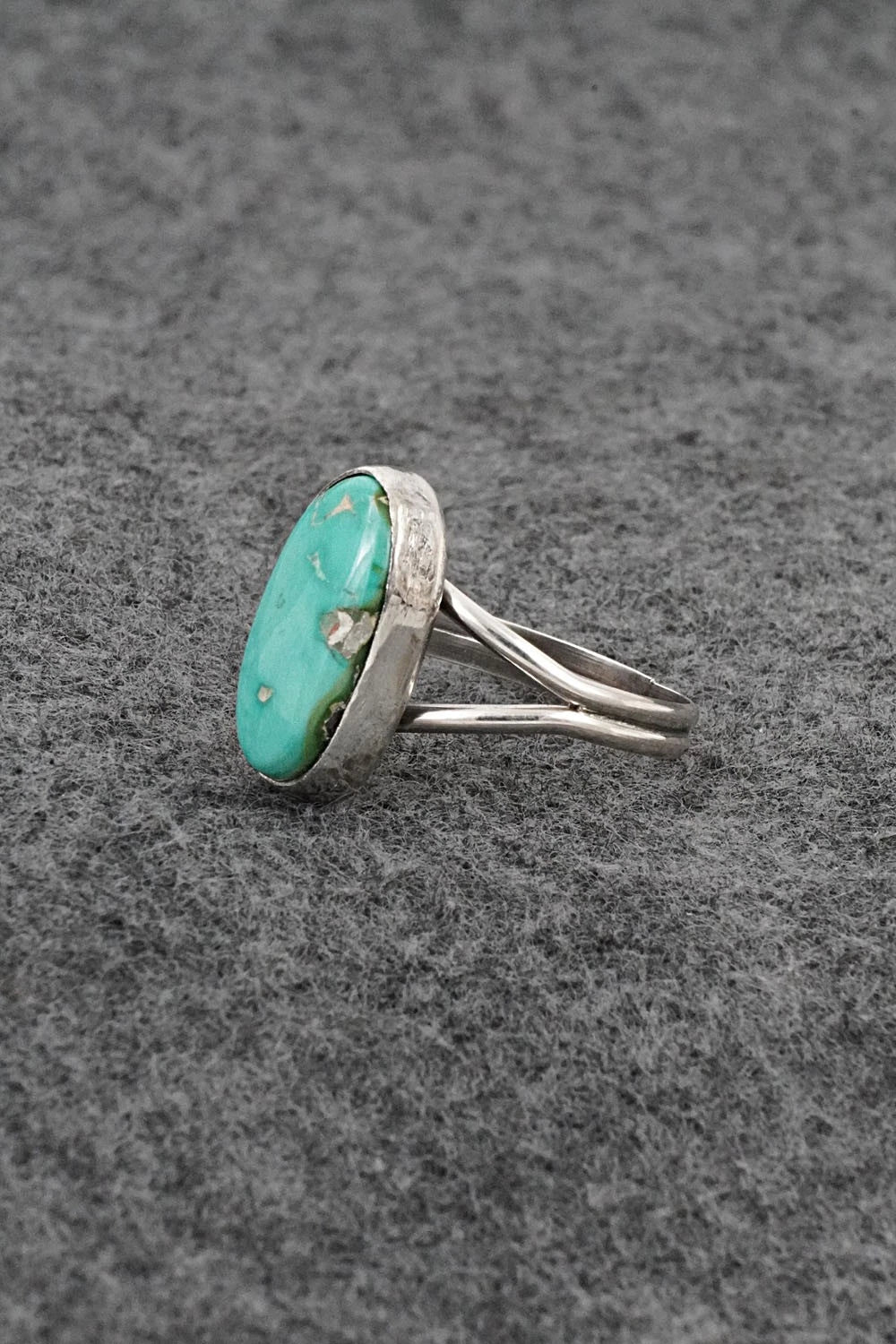 Turquoise & Sterling Silver Ring - Rosemary Saunders - Size 8