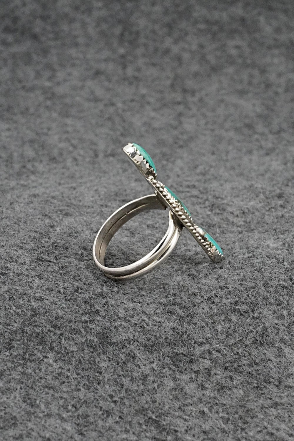 Turquoise & Sterling Silver Ring - Priscilla Reeder - Size 8.5