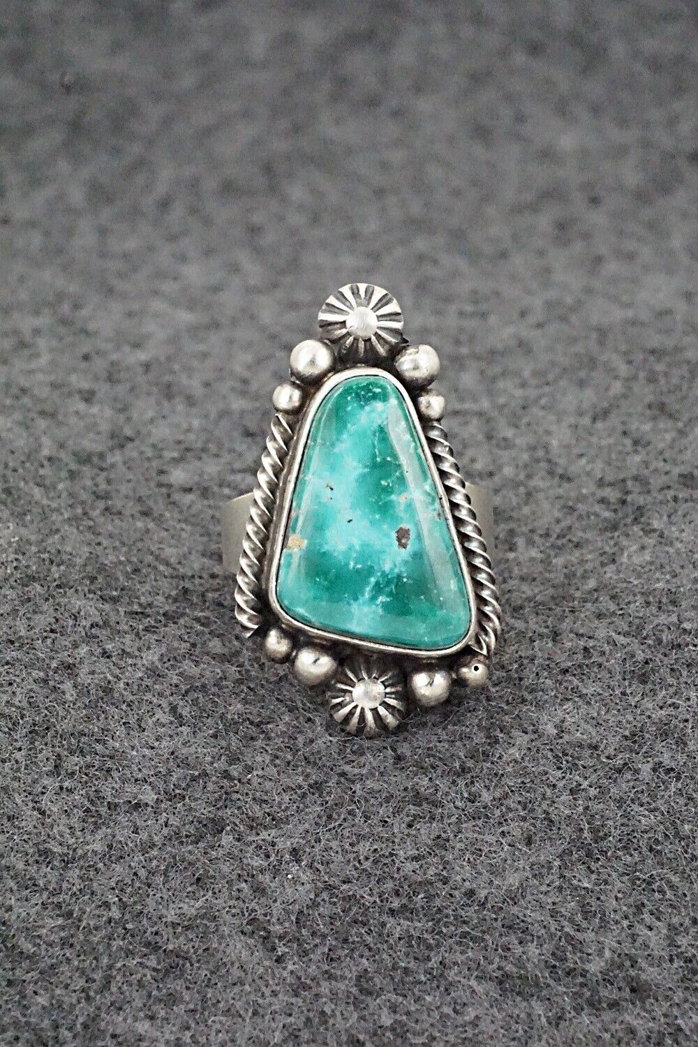 Turquoise & Sterling Silver Ring - Daniel Benally - Size 8