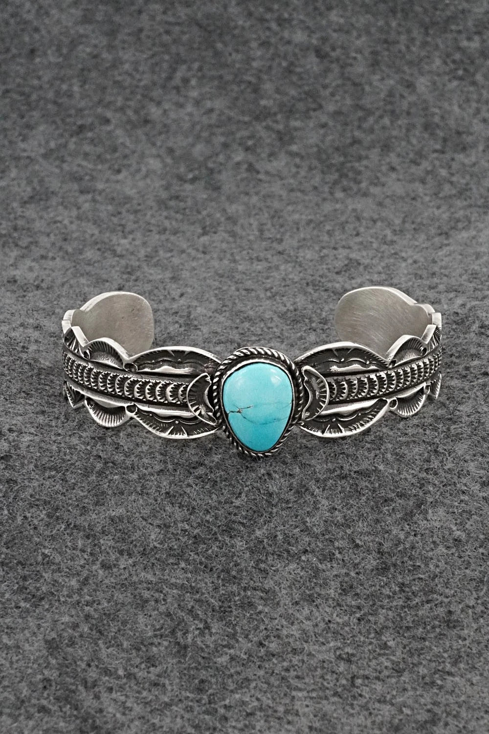 Turquoise & Sterling Silver Bracelet - Leonard Maloney