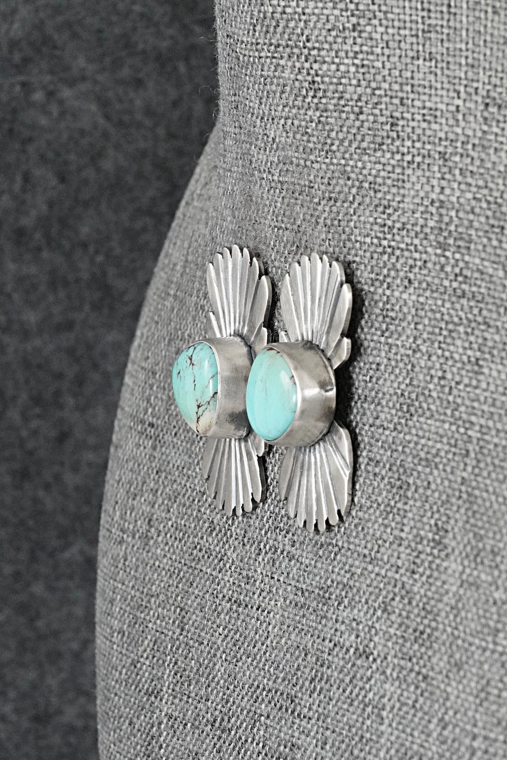 Turquoise & Sterling Silver Earrings - Mark Yazzie