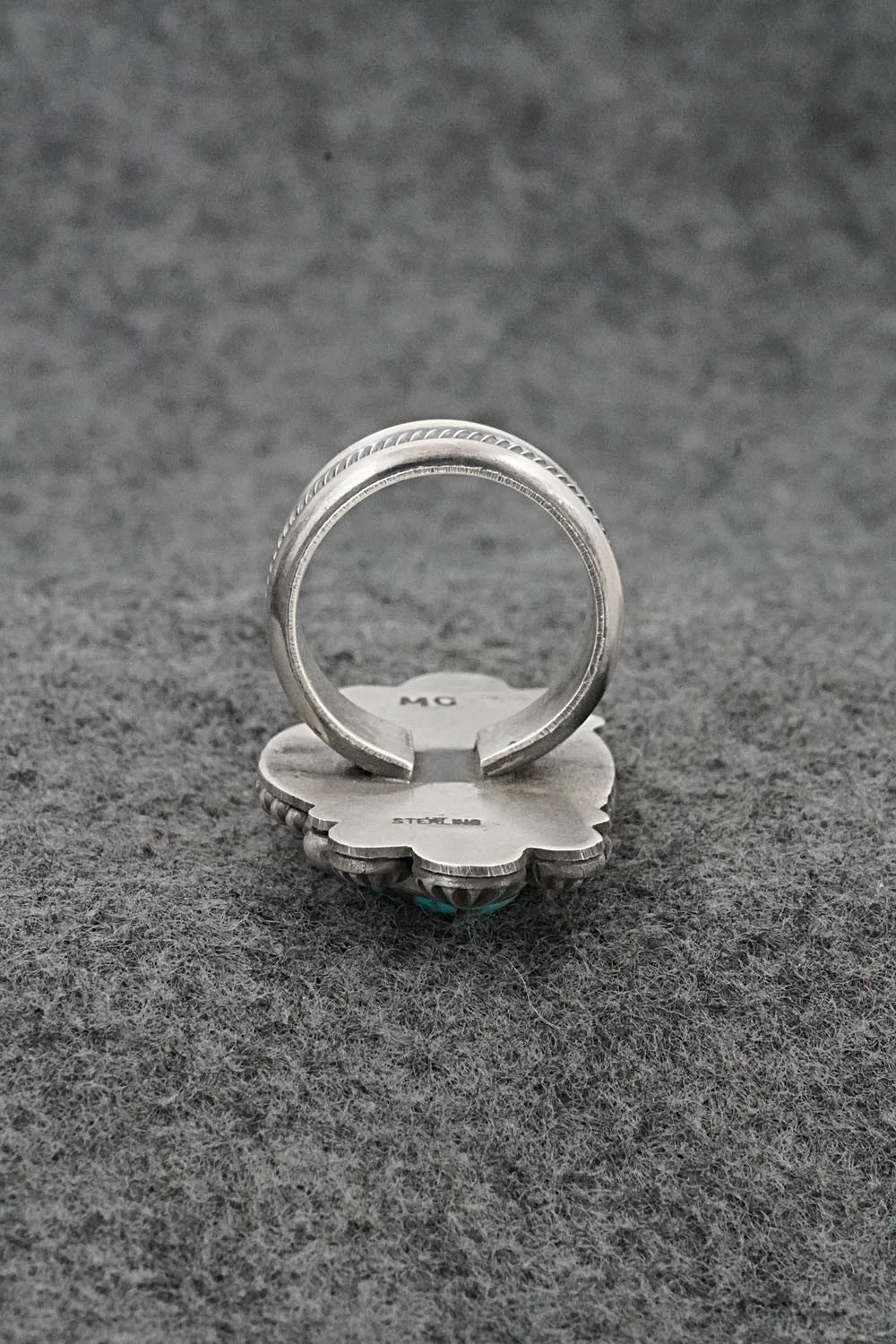 Turquoise & Sterling Silver Ring - Michael Calladitto - Size 7.5