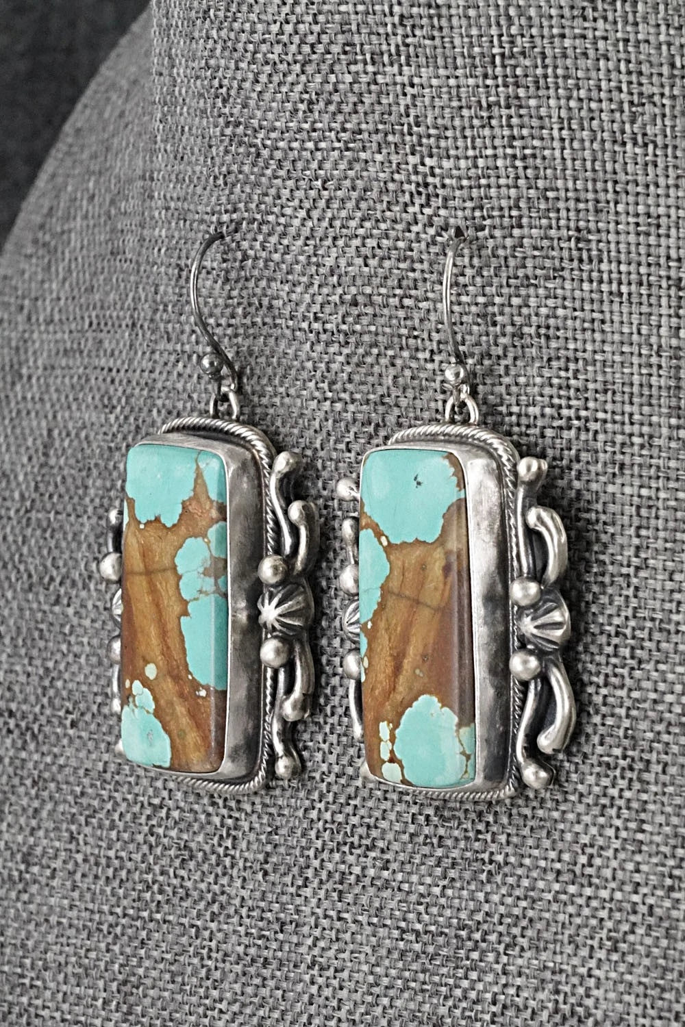 Turquoise & Sterling Silver Necklace and Earrings Set - Kathleen Livingston