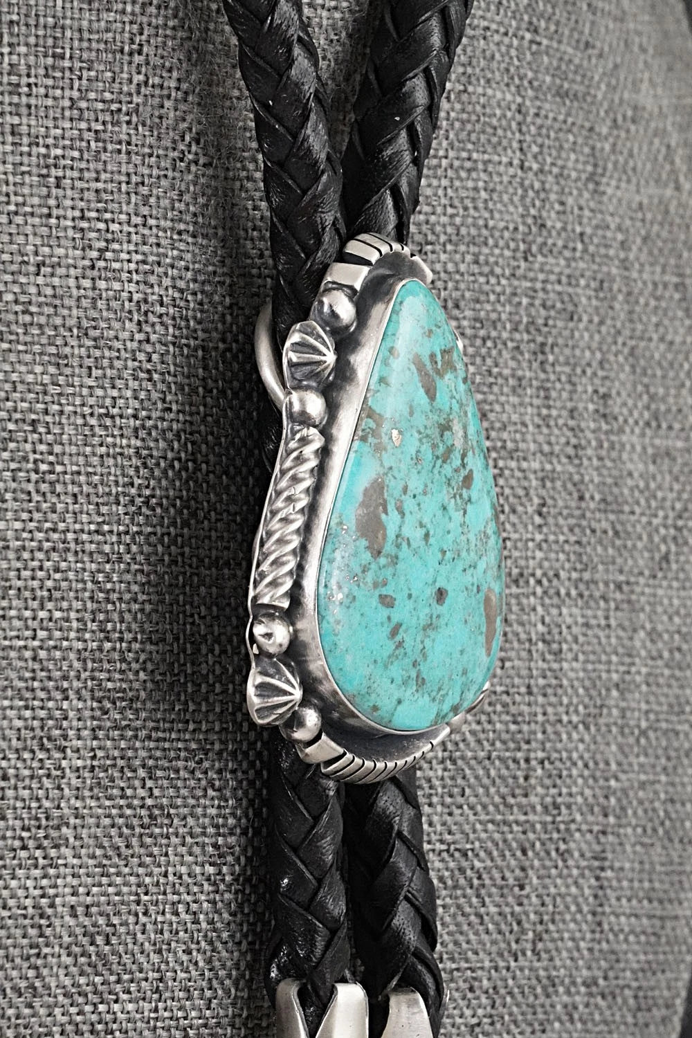 Turquoise & Sterling Silver Bolo Tie - Bob Becenti