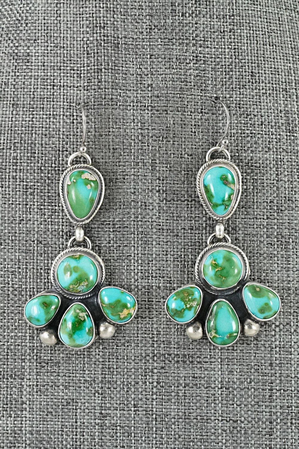 Turquoise & Sterling Silver Necklace and Earrings Set - Kathleen Livingston