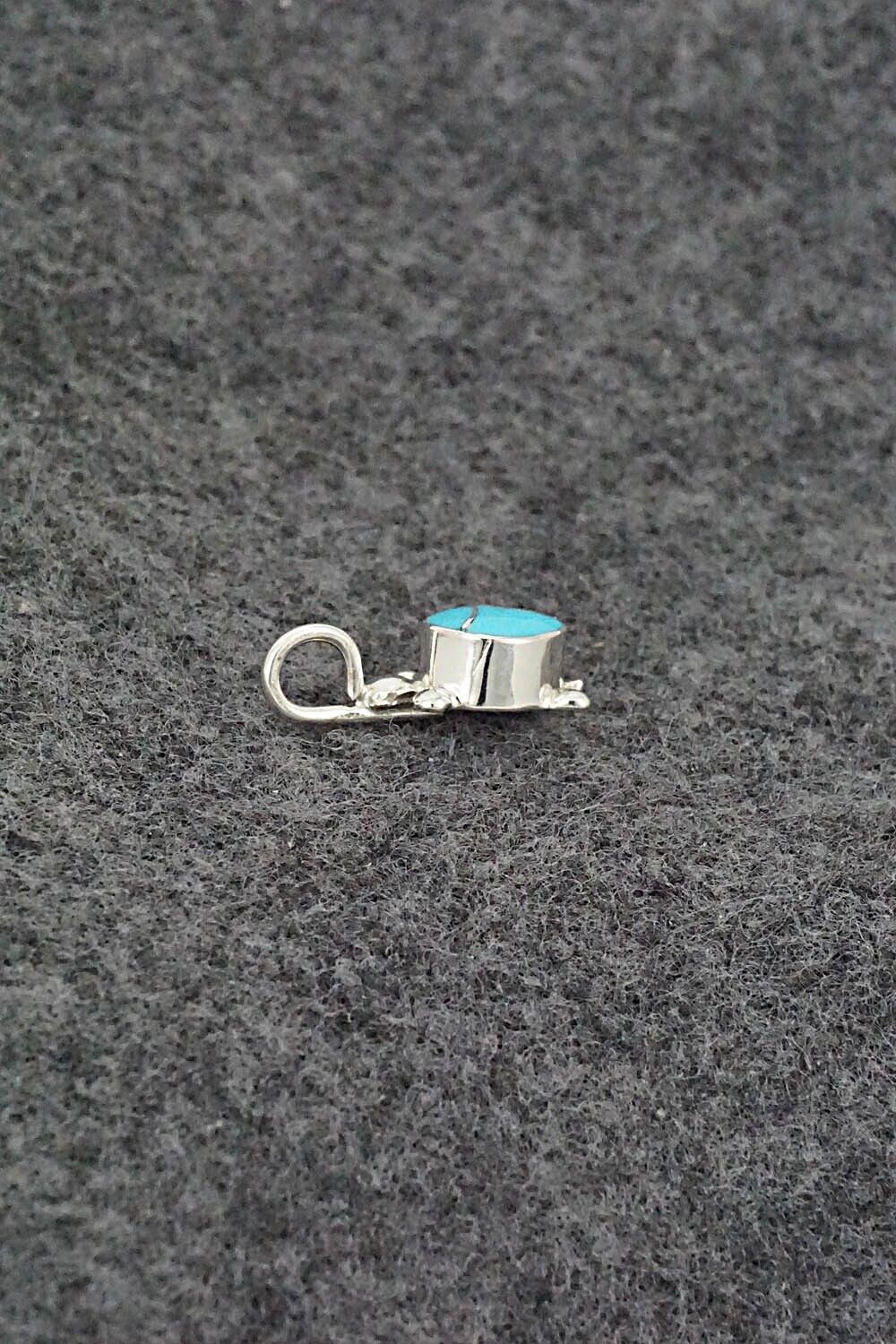 Turquoise & Sterling Silver Pendant - Derricka Yatsatie