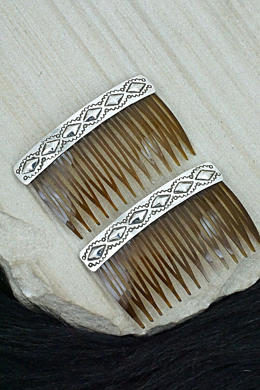 Sterling Silver Hair Combs - Jennie Blackgoat