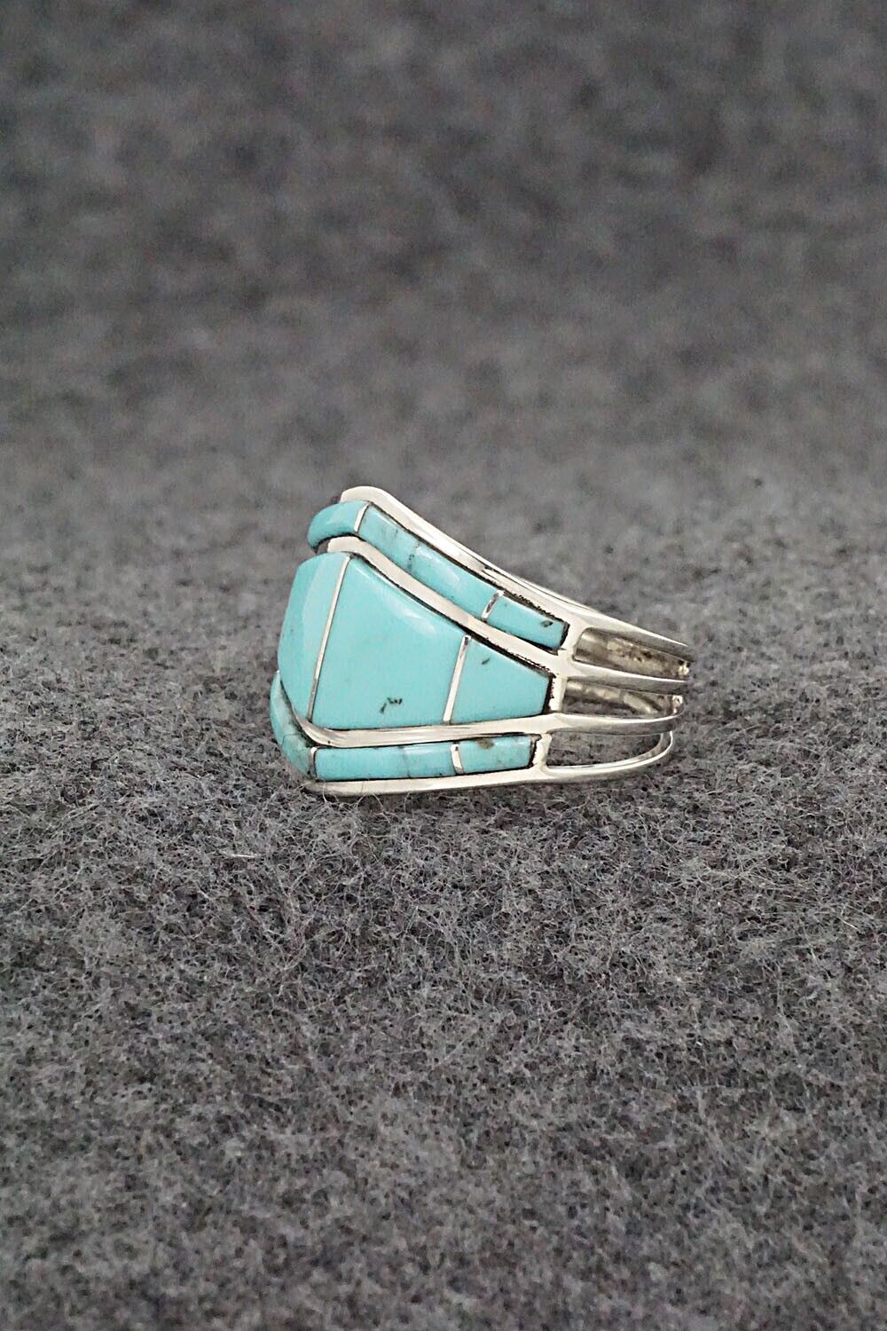 Turquoise & Sterling Silver Ring - Andrew Enrico - Size 9.5