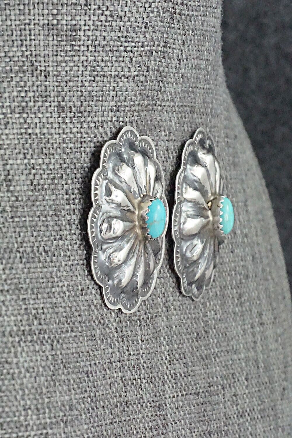 Turquoise & Sterling Silver Earrings - Rita Lee